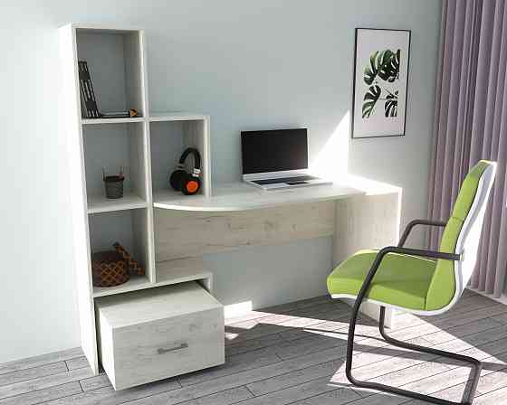 Стіл письмовий СП-1 №2, Дуб Крафт Білий, 1500/550/1500 Львів