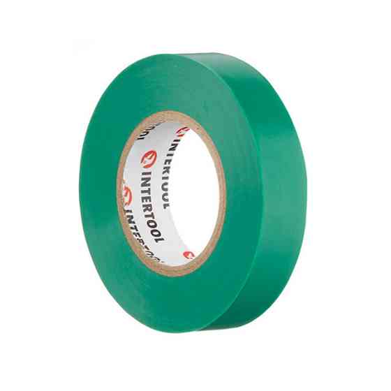 Стрічка ізоляційна 0.15мм*17мм*20м зелена INTERTOOL IT-0051 Киев