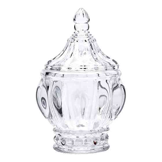 Yiwu Цукорниця з кришкою Ø8.5 см ваза цукорниця кругла скляна HP-4-107 Коломыя