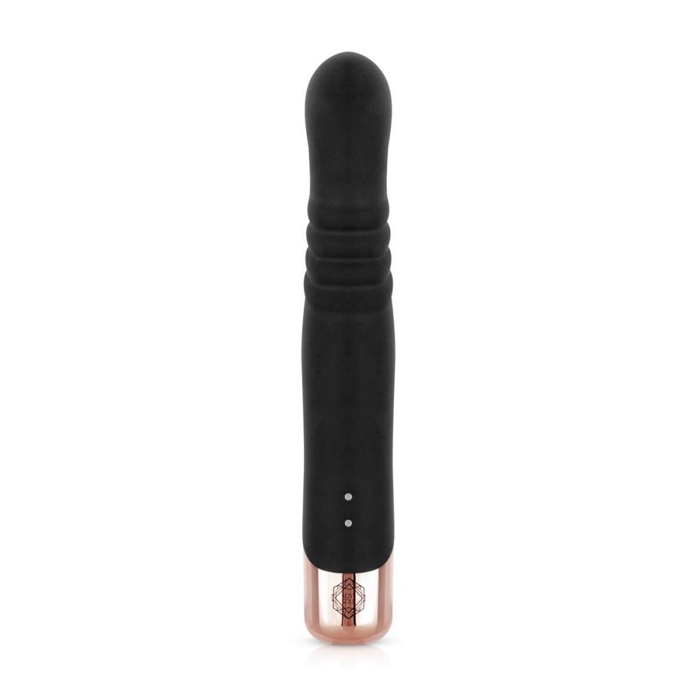 Вібратор-кролик Rosy Gold - Rabbit Vibrator with thrusting function - Black Sex Aura Київ - фото 4