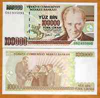 Туреччина/Turkey 100000 Lira (1970) Pick 206 UNC Полтава