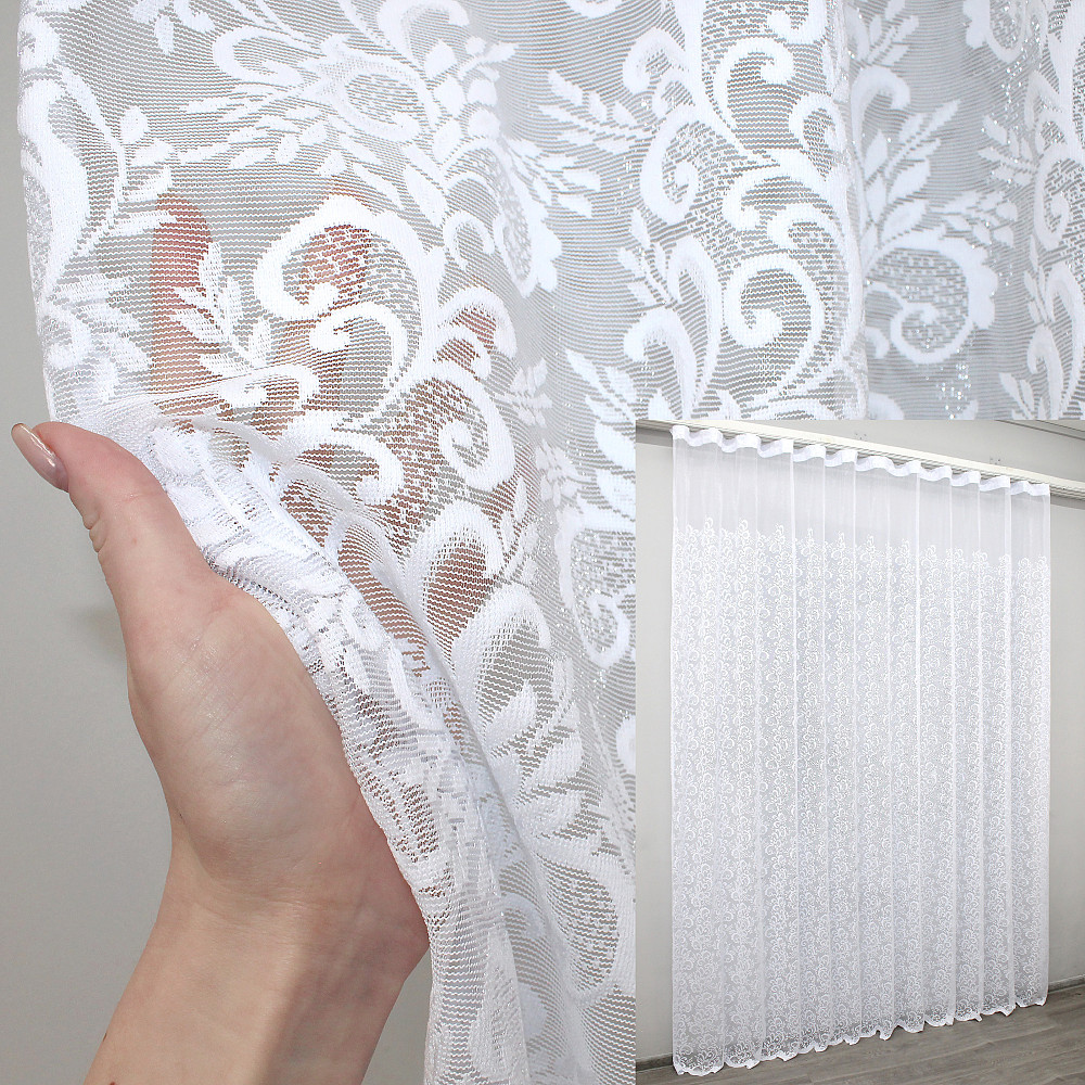Тюль VR-Textil 1359т Преміум Жакард Білий 300х270 см (42-0100) Київ - фото 1