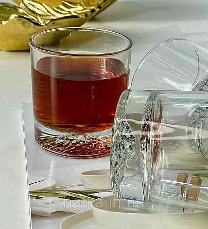 Набір склянок OLens "Фудзіяма" 250 мл 6 шт. низький прозорий для дому та ресторанів 102-698 Київ