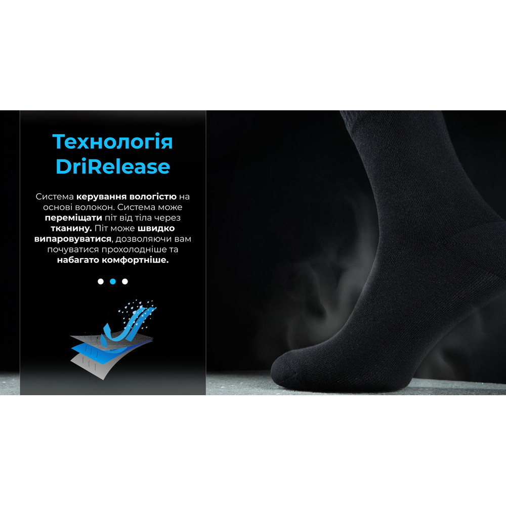 Шкарпетки водонепроникні Dexshell Ultra Thin Crew BLK, р-р M, чорний Київ - фото 4