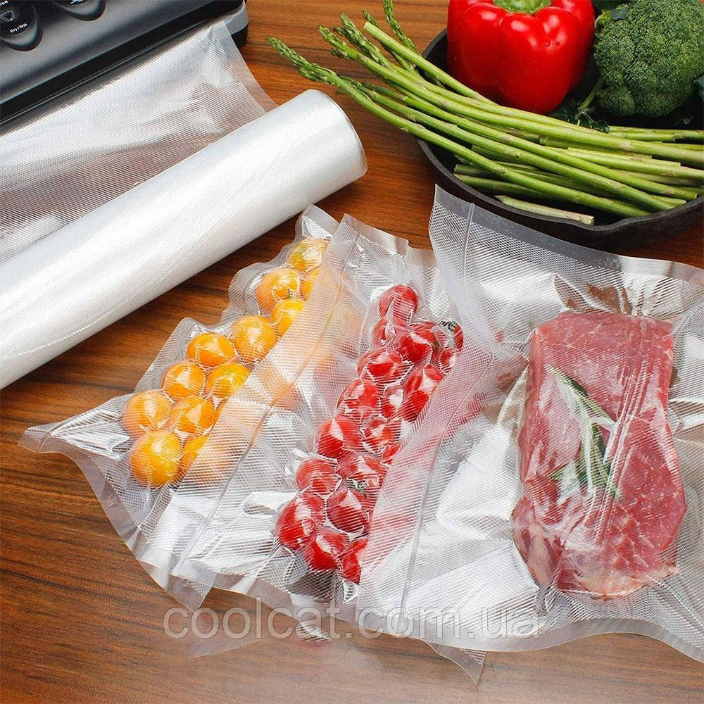 Вакуумні пакети для їжі 5 м х 30 см / Рифлені пакети для вакууматора / Пакети вакуумні Київ - фото 2