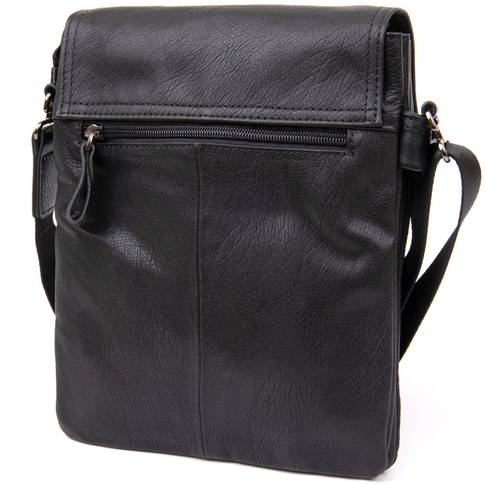 Сумка мужская почтальонка Черная (Vintage) Киев - изображение 6