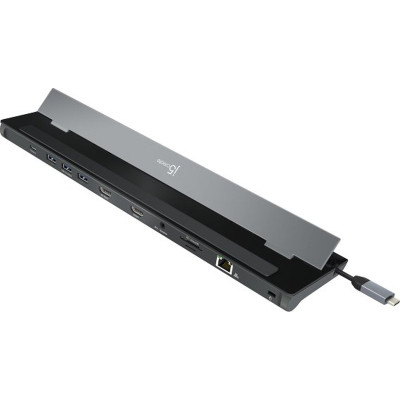 Порт-репликатор J5create Dock-Station USB-C 10-in-1 (HDMI/PD/USB-A/USB-C/LAN/картридер/audio) (JCD542-N) Винница - изображение 10