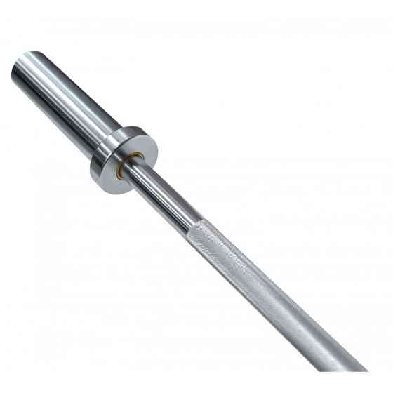 Прямий сталевий гриф для штанги олімпійський спортивний для залу та домашніх тренувань VNK Steel 152 см Київ