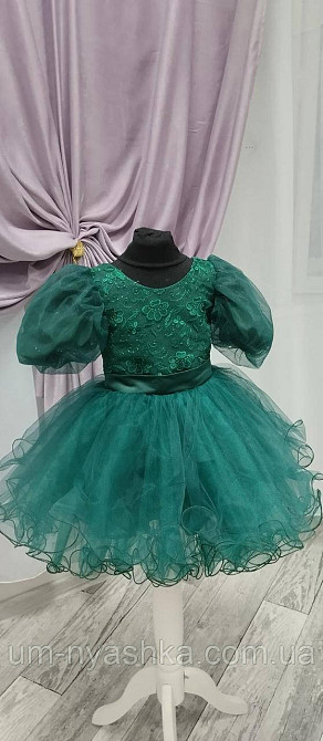 Ошатне зеленое плаття на дівчинку на 2-4 роки Костюм Ялинка, Зелене плаття Ялинка Кривий Ріг - фото 7