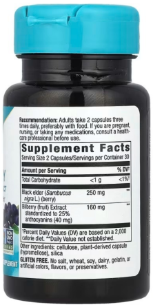 Экстракт черники для зрения Nature's Way Bilberry Standardized 60 капс Киев