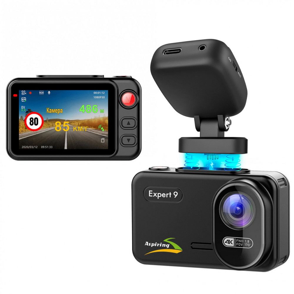 Відеореєстратор Aspiring Expert 9 Speedcam, WI-FI/GPS/2K/2 camers Вінниця - фото 7