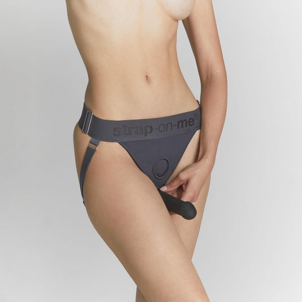 Трусики для страпона Strap-On-Me HARNAIS LINGERIE UNIQUE, One Size, сірі Sex Aura Київ - фото 5