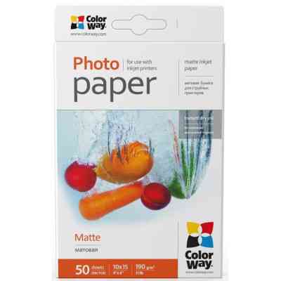 Фотопапір ColorWay 10x15 190г matte, 50с (PM1900504R) Вінниця