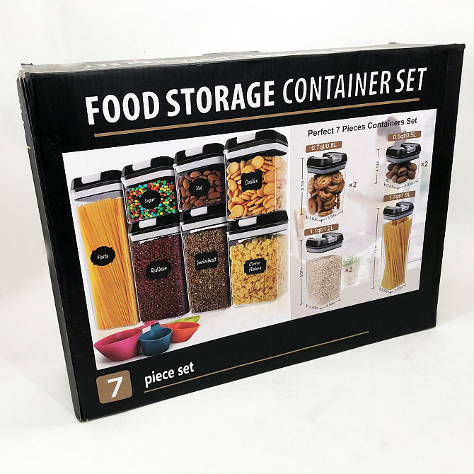 Набір контейнерів для їжі FOOD Storage Container Set на клямках із ущільнювачем із CX-372 7 предметів Київ - фото 5