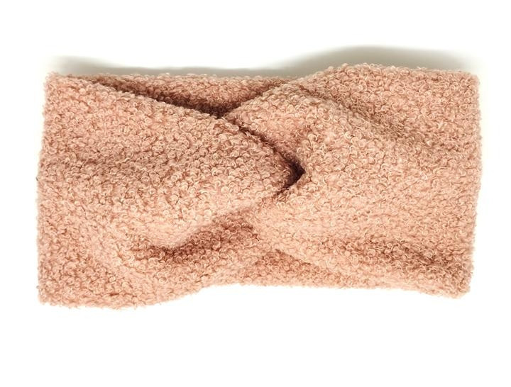 Пов'язка тепла жіноча букле персикова Київ - фото 1