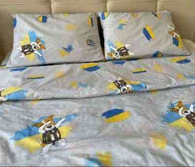 Ecotton Комплект постільної білизни Ecotton полуторний 150х215 см Пес Патрон бежевий Коломыя