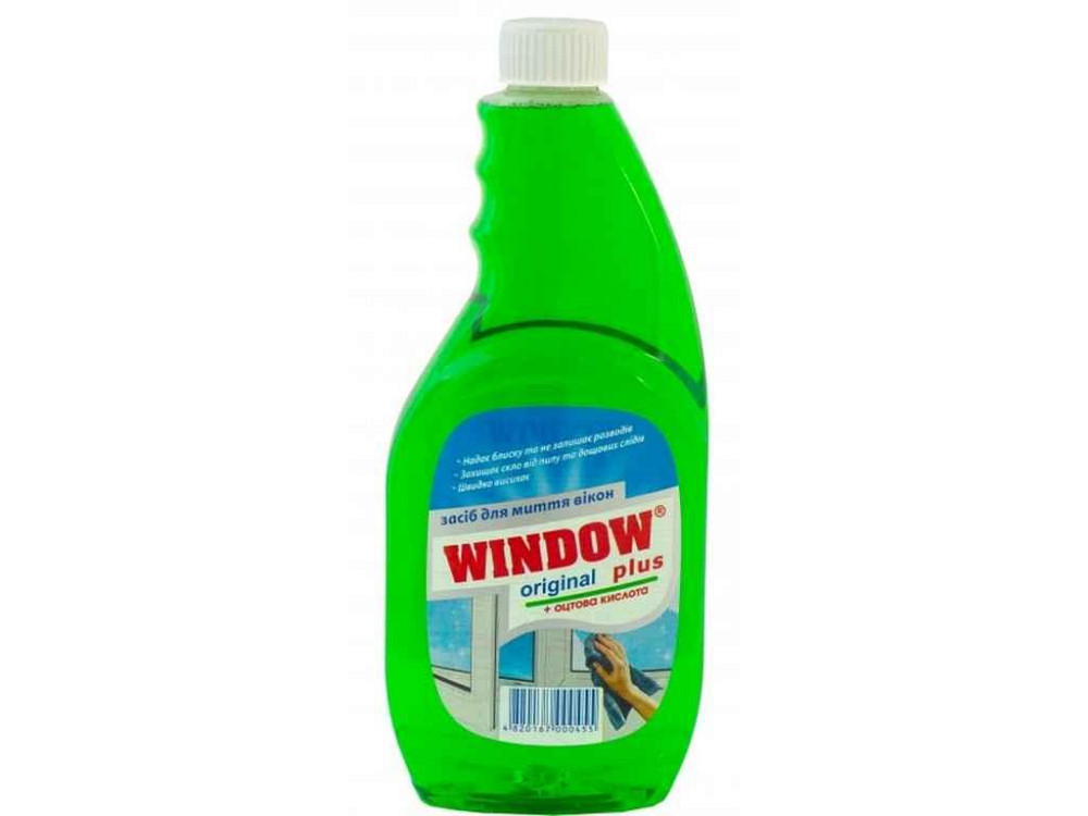 Средство для мытья стекол и зеркал 500мл запаска Зеленый ТМ Window plus Solmir Киев - изображение 1