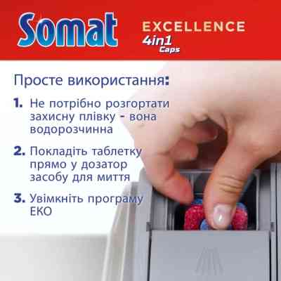 Таблетки для посудомоечных машин Somat Excellence 60 шт. (9000101808087) Винница