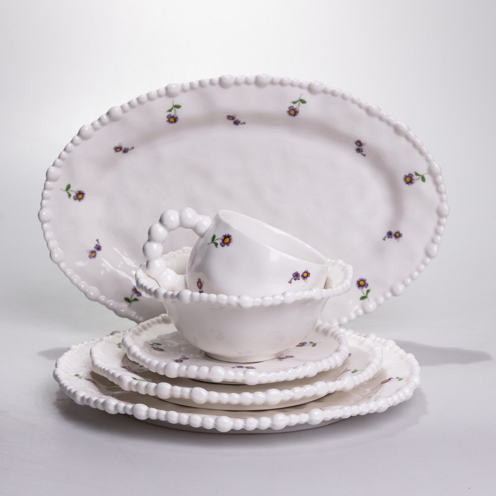 Yiwu Столовий набір посуду тарілок і чашок 32 предмети на 6 персон Pearl порцеляновий YY78-4A Коломия - фото 7