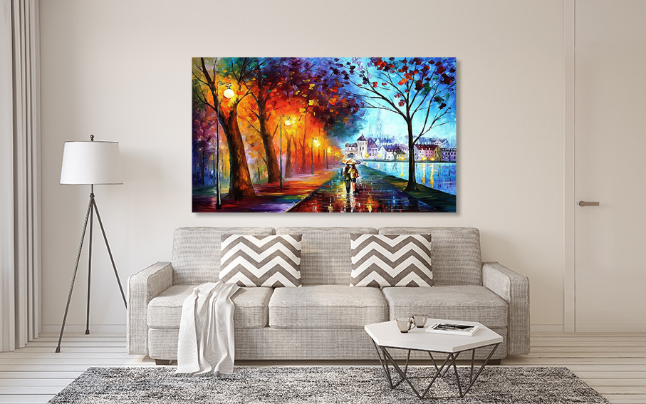 Картина холст у вітальню / спальню  Закохана пара    MLP_91  ( 60х30см ) 70x140 см Київ - фото 2