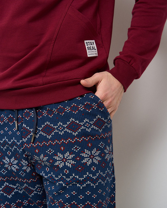 Чоловіча тепла піжама — Байка — штани в орнамент — Family look для пари Tom John 93430 XXL Київ - фото 9