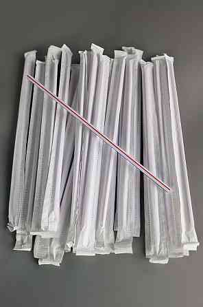 Трубочка для напоїв d4.8 21см в інд. упаковці Смуга рівна (200 шт) Харків