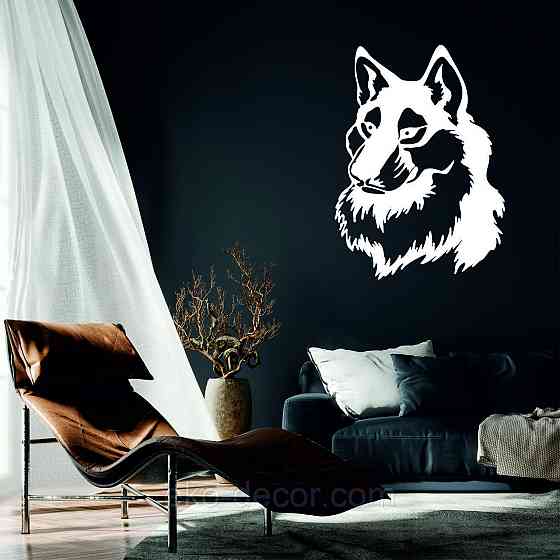 Декоративное настенное Панно «Волк», Декор на стену 50*36 см, Белый Киев