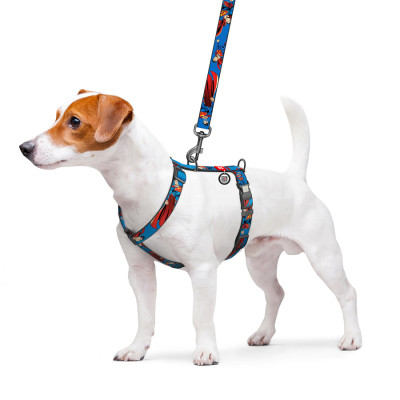 Шлея для собак WAUDOG Nylon H-подібна з QR-паспортом "Сила Супермена", пластиковий фастекс S (343-1079) Вінниця - фото 4