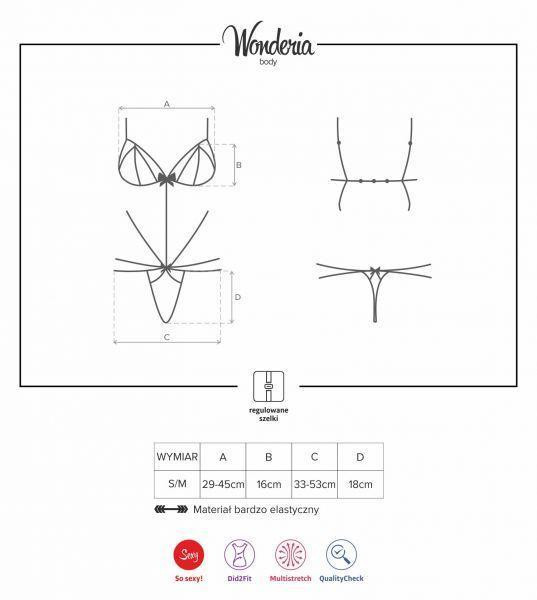 Боді мереживне зі стрепами Obsessive Wonderia чорний, S/M Sex Aura Київ - фото 2