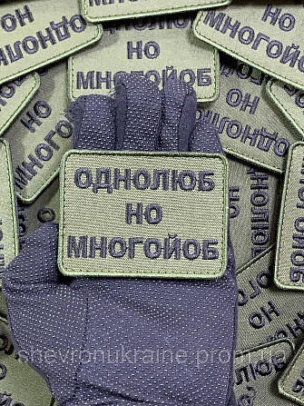 Шеврон однолюб но много*об (Форма прямокутна. На липучці) Розмір 6x8см Київ - фото 6