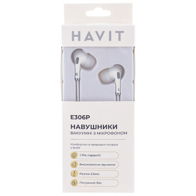 Навушники Havit HV-E306P White (HV-E306P) Вінниця - фото 5