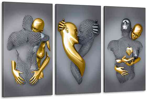 Модульная картина в гостиную / спальню   Закохані    ART-266_3A 90х180 см Киев