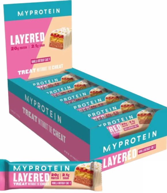 Протеїнові батончики Myproteby Retail Layered Bar 12x60g Ваніль Київ - фото 3