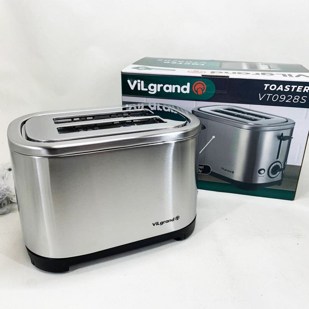 Тостер на 2 ломтика с терморегулятором ViLgrand VT0928S 950 Вт, Бюджетный тостер на кухню YC-83 Львов - изображение 11