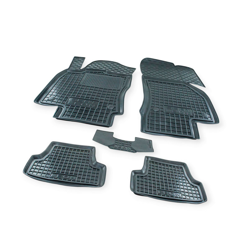 Коврики Сеат leon 2012-2020 (3 дв.) борт 2,5см, с перемычкой салона Мукачево - изображение 1