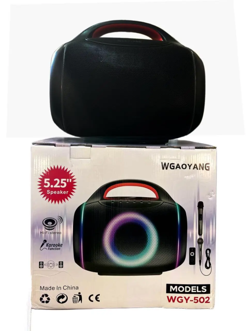 Мінідинамік Bluetooth 5" LED WGAOYANG WGY-502 6468 (6) Одеса - фото 1