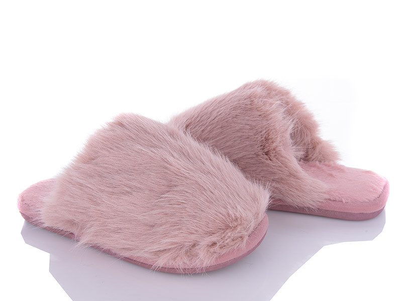 Тапочки женские домашние теплые закрытые меховые розовый Одесса - изображение 3