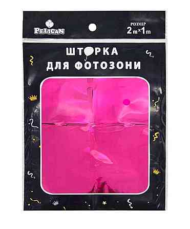 Шторка для фотозоны Квадрат 1х2м фуксия #216 ТМ PELICAN Киев