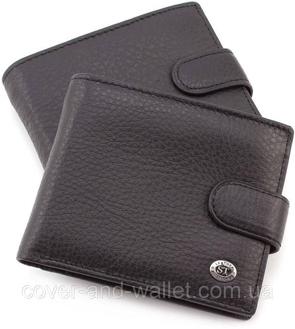 Кожаный мужской кошелек среднего размера ST Leather Киев - изображение 1