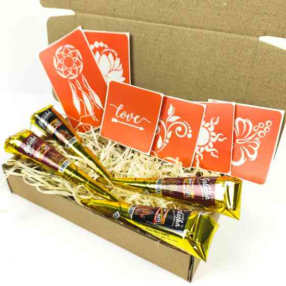 Набір хни з трафаретами для біо-тату №1 henna-set-01 Вінниця