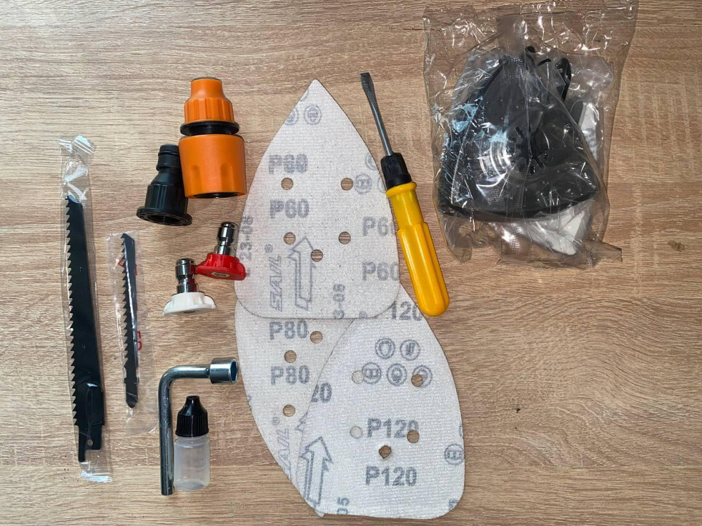 Набір інструментів 13 в 1 в кейсі 21V Шурупокрут турбінка мініпилка мийка лобзик гайковерт реноватор Одеса - фото 4