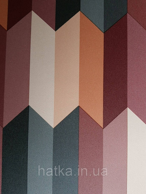 Шпалери вінілові на флізелін Petite Fleur 4 Rasch Texti 288697 на синьому тлі червоні птиці бірюзові квіти Київ - фото 3