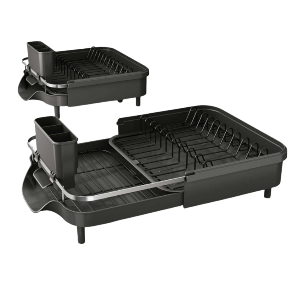 Сушилка для посуды на кухню,выдвижная, трансформер с поддоном для воды для посуды и столовых приборов,черная Каменец-Подольский - изображение 2