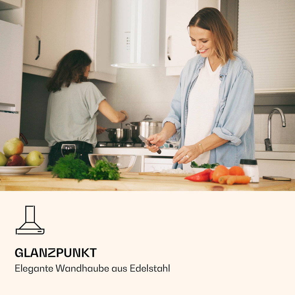 Вытяжка Barella 35,5 x 93,5 x 43 см, рециркуляция, 557 м³/ч, светодиодный фильтр с активированным углем, белый Ровно - изображение 2