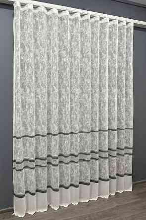 Тюль VR-Textil 1555т Cale Жакард мармур Молочний з сірим 300х270 см (42-0472) Київ