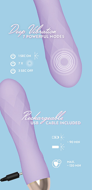 Фіолетовий мінівібратор із незвичайною текстурою Cuties Mini Vibrator Sex Aura Київ - фото 2