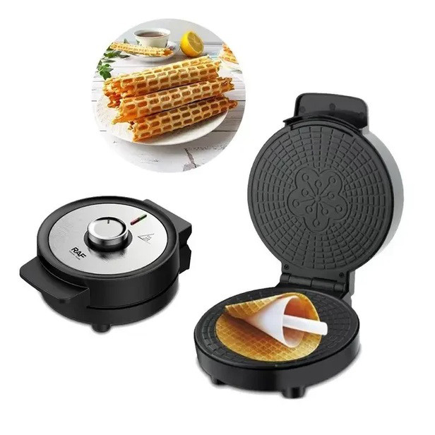 Вафельница с антипригарным покрытием RAF R.565 1000 Вт, Вафельница для рельефных вафель YM-48 Львов - изображение 4