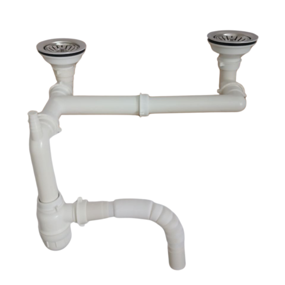 Сифон подвійний для гранітних мийок VALESO (арт. 820) без переливу Коломия