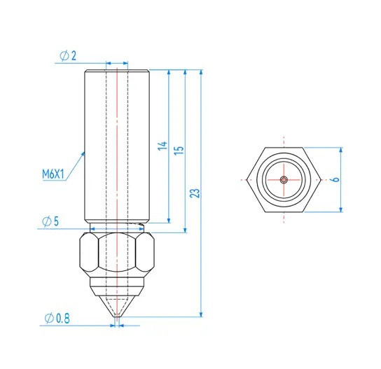 Сопло Creality 0,4 мм із загартованої сталі для 3D-принтерів Creality K1/K1 Max/ Anycubic Vyper/Kobra Київ - фото 2