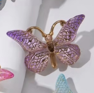 Затискач "Метелик" маленький Фіолетовий Сміла - фото 1